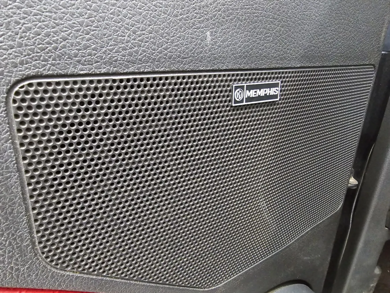 Installed speaker grille detail