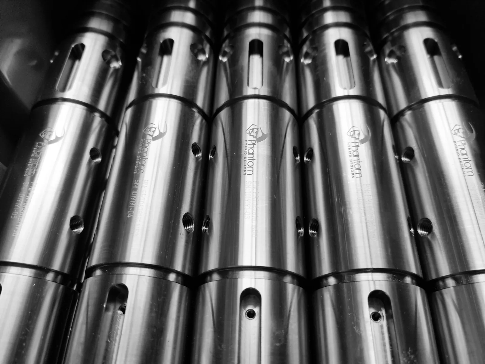 Metal components displaying PHD identification marks